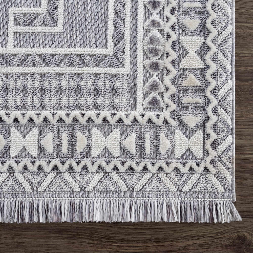 Alya Charcoal Textured Area Rug Hauteloom