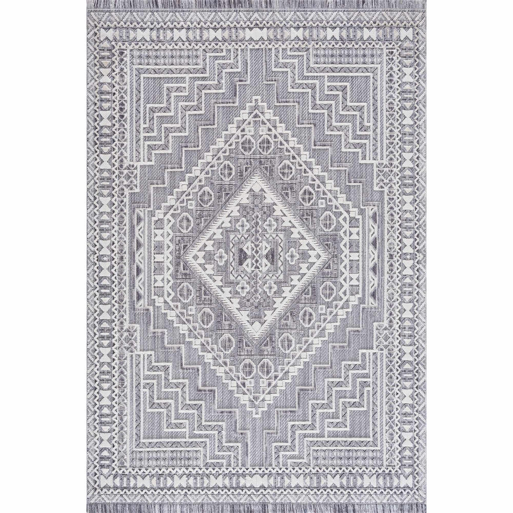 Alya Charcoal Textured Area Rug Hauteloom