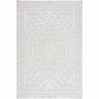 Alya White Fringe Rug Hauteloom