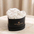 Baby Heart Black Box | White Roses