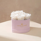Baby Heart Light Pink Box | White Roses