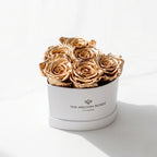 Baby Heart White Box | Gold Roses