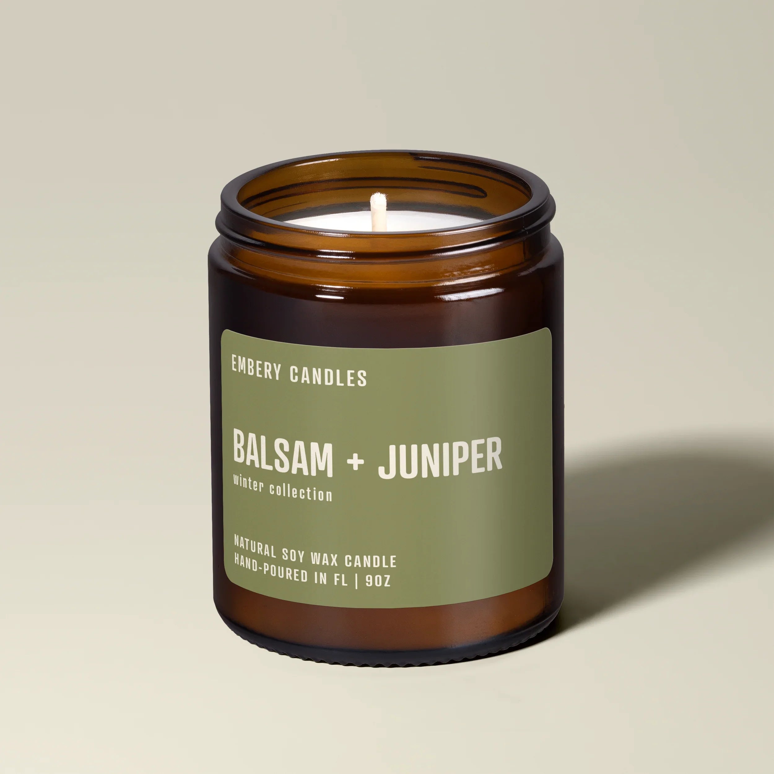 Balsam + Juniper | Soy Wax Scented Candle Embery Candles