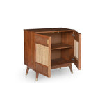 Bana Cane Accent Cabinet, top view - House Of Avana