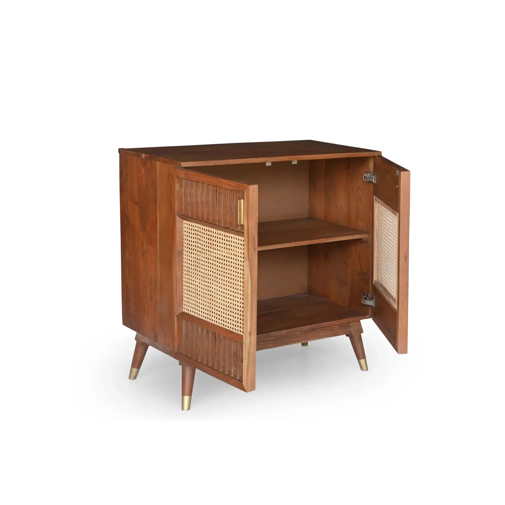 Bana Cane Accent Cabinet, top view - House Of Avana