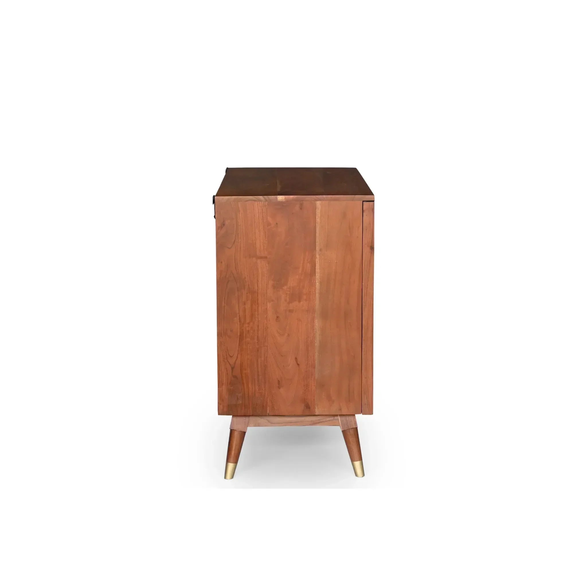 Bana Cane Accent Cabinet, angled view - House Of Avana