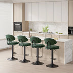 Bar Stools Set of 2/4, Modern Adjustable Height Swivel Kitchen Chairs, Counter Barstools with Backrest,... - House Of Avana