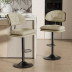 Bar Stools Set of 2/4, Modern Adjustable Height Swivel Kitchen Chairs, Counter Barstools with Backrest,... - House Of Avana
