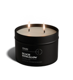 Beach Bungalow Candle 10.6 Oz – Marine Air, Driftwood & White Tea, front view - House Of Avana