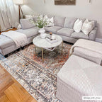 Beck Peach Washable Area Rug Hauteloom