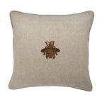 Bee Linen Throw Pillow Cover X 19, front view - House Of Avana