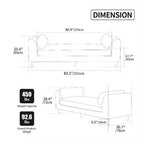 Elegant Blue 7' Chenille Bed Bench with Pillows - House Of Avana [[SKU:HOA-BEN-002]]