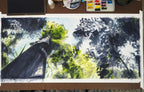 Beneath the Redwoods 2, Sonoma, Watercolor Painting, back view - House Of Avana