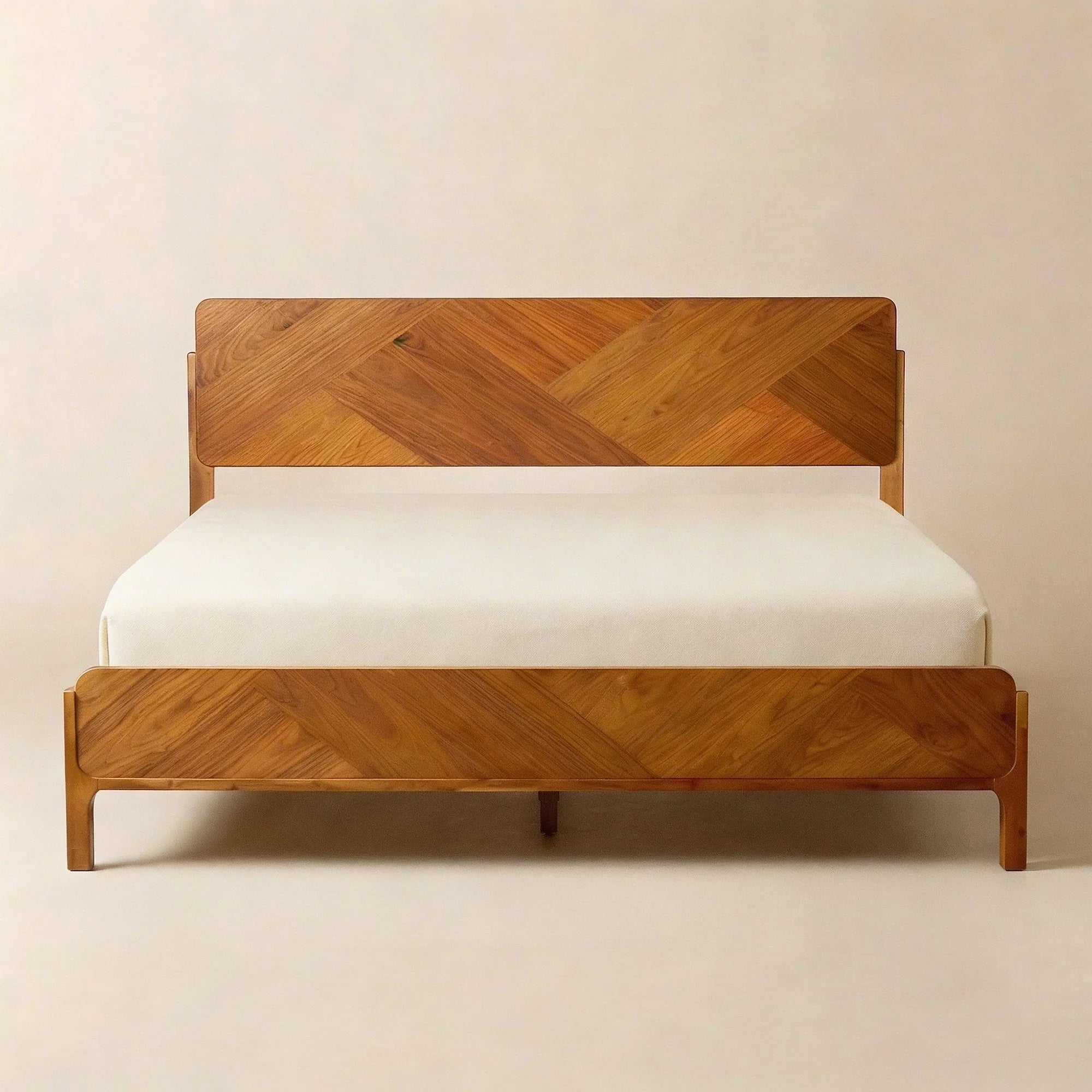 Bifrost Solid Wood Bed Frame With Headboard