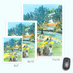 Billings Lawn 2, Watercolor, Hudson River Scene