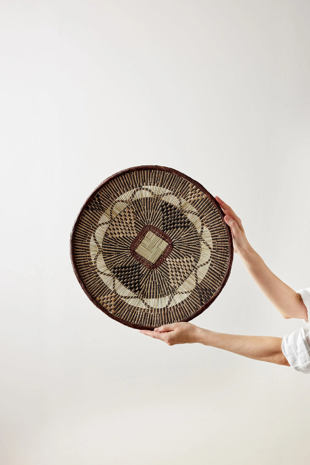 Binga Lace Patterned Basket, lifestyle image - House Of Avana