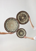 Binga Lace Patterned Basket, front view - House Of Avana