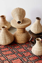 Binga Nongo Natural Woven Gourd Basket, back view - House Of Avana