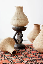 Binga Nongo Natural Woven Gourd Basket, detail shot - House Of Avana