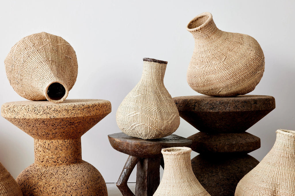 Binga Nongo Natural Woven Gourd Basket, lifestyle image - House Of Avana