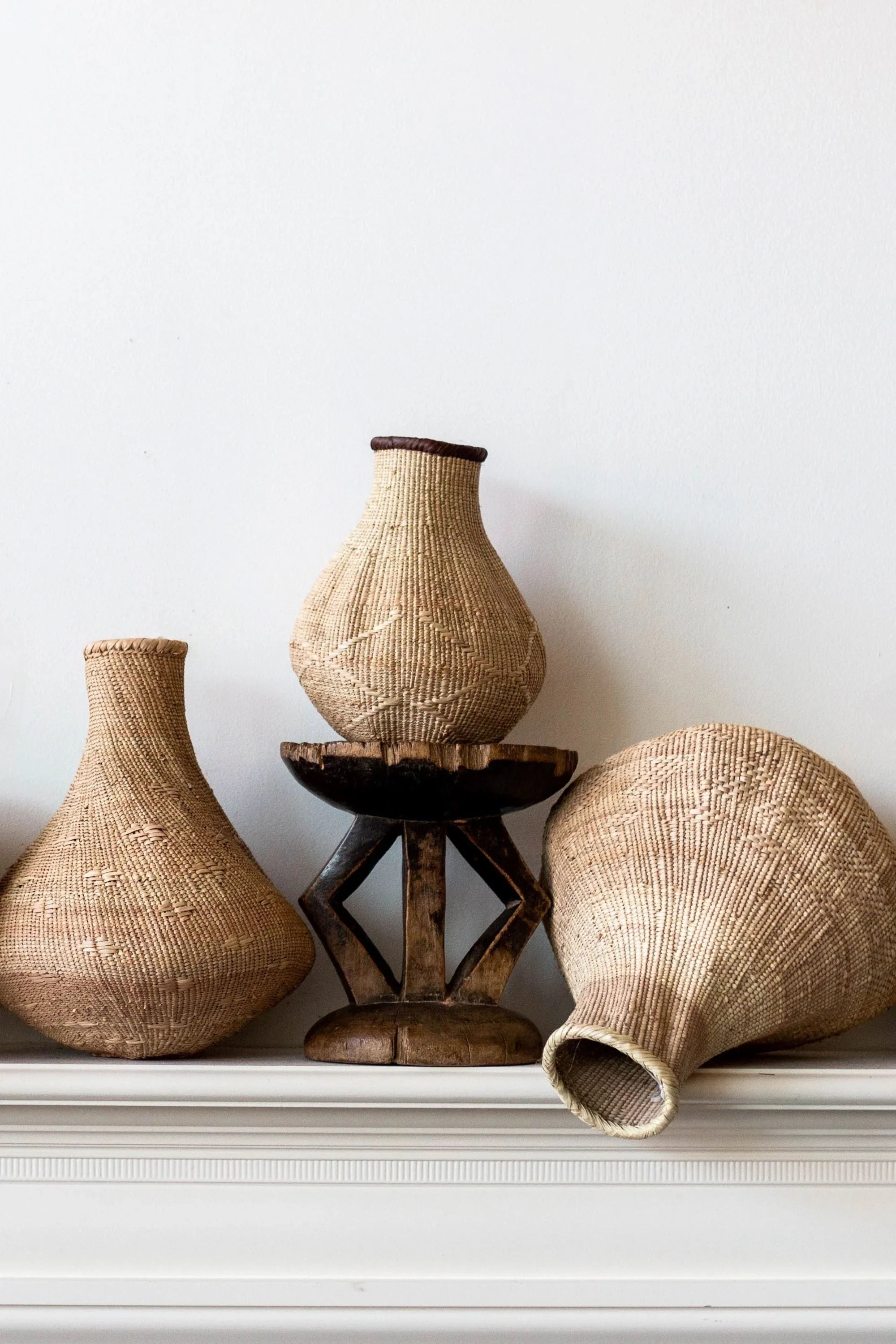 Binga Nongo Natural Woven Gourd Basket Kanju Interiors