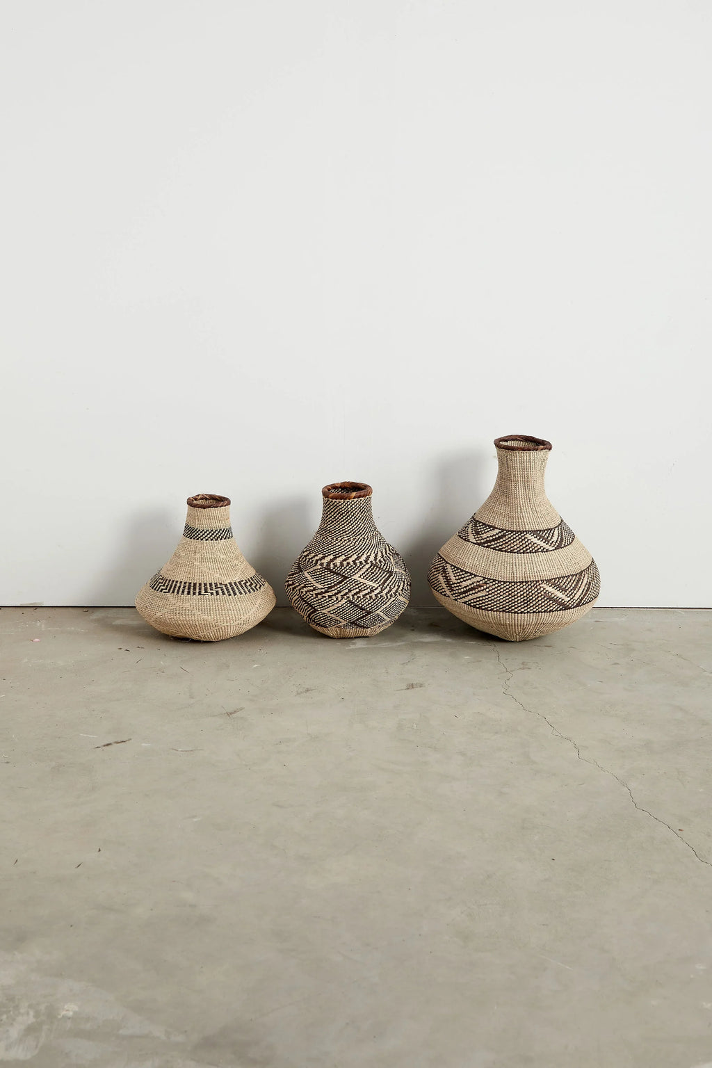 Patterned Binga Nongo Gourd Woven Basket Kanju Interiors