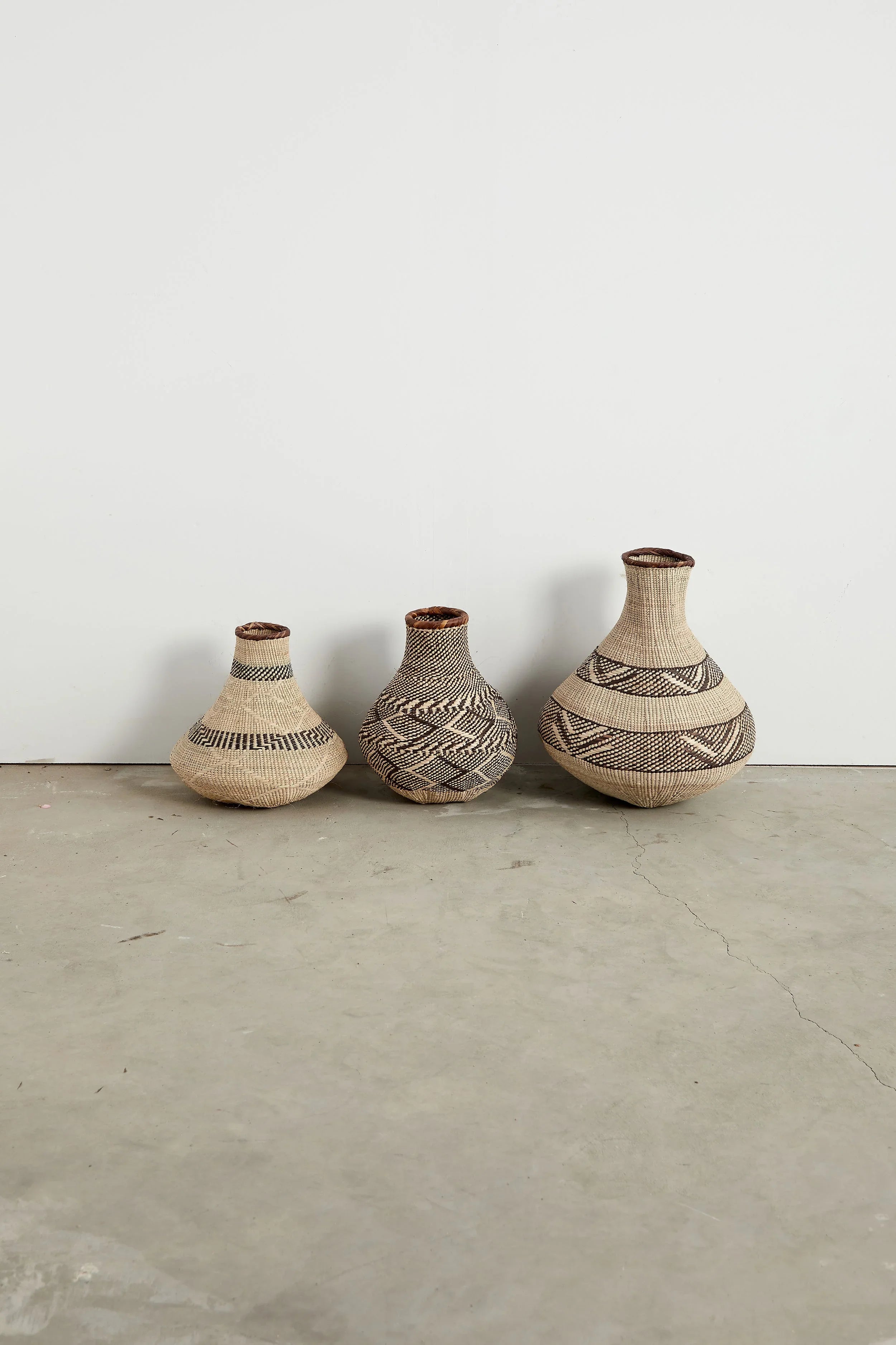 Patterned Binga Nongo Gourd Woven Basket Kanju Interiors
