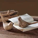 Bird Statues - Decorative Wood Grain Lovebirds, product packaging - House Of Avana
