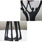 Black Iron Figure - Modern Silver Accent | Iron Figure Sculpture | room setting | Abstract home decor | House of Avana