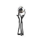 Black Iron Figure - Modern Silver Accent | Iron Figure Sculpture | angle view | Abstract home decor | House of Avana