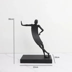 Abstract Figurine - Black Geometric Desktop Sculpture | Iron Figure Sculpture | product view 18 | Abstract home decor | House of Avana