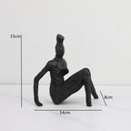 Abstract Figurine - Black Geometric Desktop Sculpture | Iron Figure Sculpture | product view 19 | Abstract home decor | House of Avana