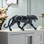 Glam Style Resin Black Panther Figurine - Inspirational Collectible Animal Sculpture for Home Decor,... - House Of Avana [[SKU:HOA-SCU-074]]