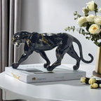 Glam Style Resin Black Panther Figurine - Inspirational Collectible Animal Sculpture for Home Decor,... - House Of Avana [[SKU:HOA-SCU-074]]