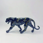 Glam Style Resin Black Panther Figurine - Inspirational Collectible Animal Sculpture for Home Decor,... - House Of Avana