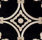 Black Velvet Throw Pillow with Gold Embroidery - Palazzo Collection, X 20, side view - House Of Avana