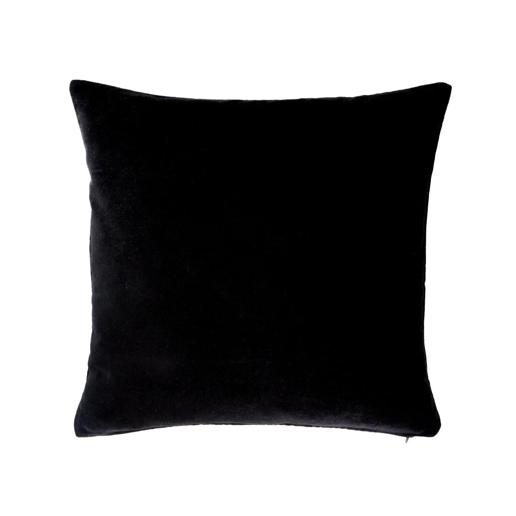 Black Velvet Throw Pillow with Gold Embroidery - Palazzo Collection, X 20, lifestyle image - House Of Avana