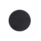 Black Mango Wood Coffee Table with Gold Drum Base, side view - House Of Avana