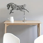 Black Iron Metal Vintage Horse Wall Decor Art - House Of Avana