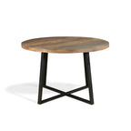 Blossom Round Reclaimed Wood Dining Table, detail shot - House Of Avana