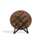 Blossom Round Reclaimed Wood Dining Table, lifestyle image - House Of Avana