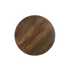 Blossom Round Reclaimed Wood Dining Table, top view - House Of Avana