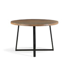 Blossom Round Reclaimed Wood Dining Table, front view - House Of Avana
