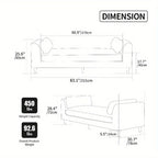 7ft Chenille Bed Bench w/2 Pillows | Multi-Room Ottoman Chaise | 450lb Capacity Rubberwood | Elegant Blue Upholstery for Living Room, Bedroom & Office | Durable & Stylish Home Decor, Bedroom Seating, Textured Fabric Finish, S House Of Avana
