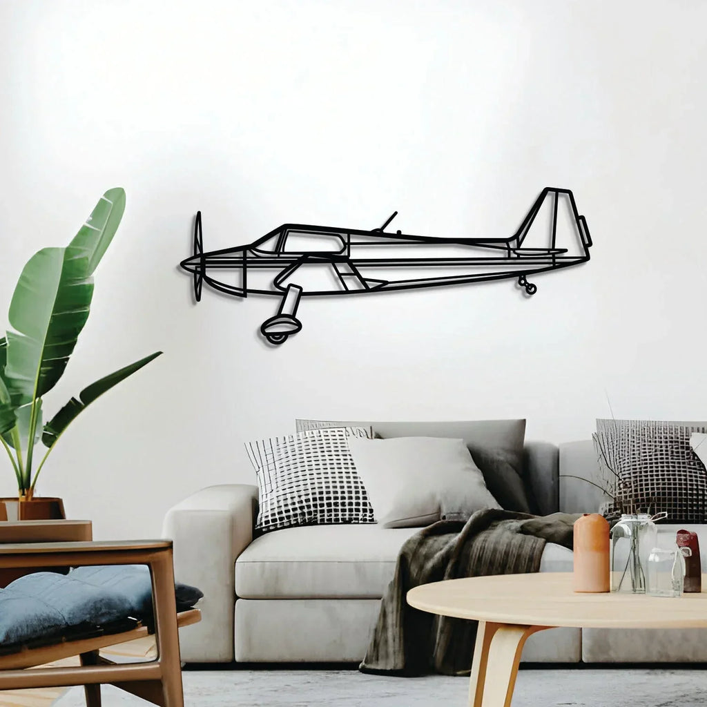 Bo Metal Aircraft Wall Art - Ncp0525, back view - House Of Avana