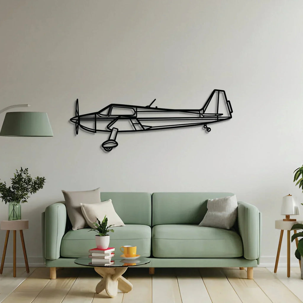 Bo Metal Aircraft Wall Art - Ncp0525, side view - House Of Avana