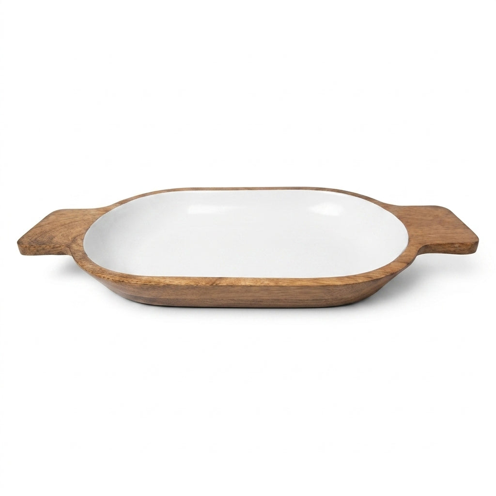House of Avana Small Boat Mango Wood Serving Tray