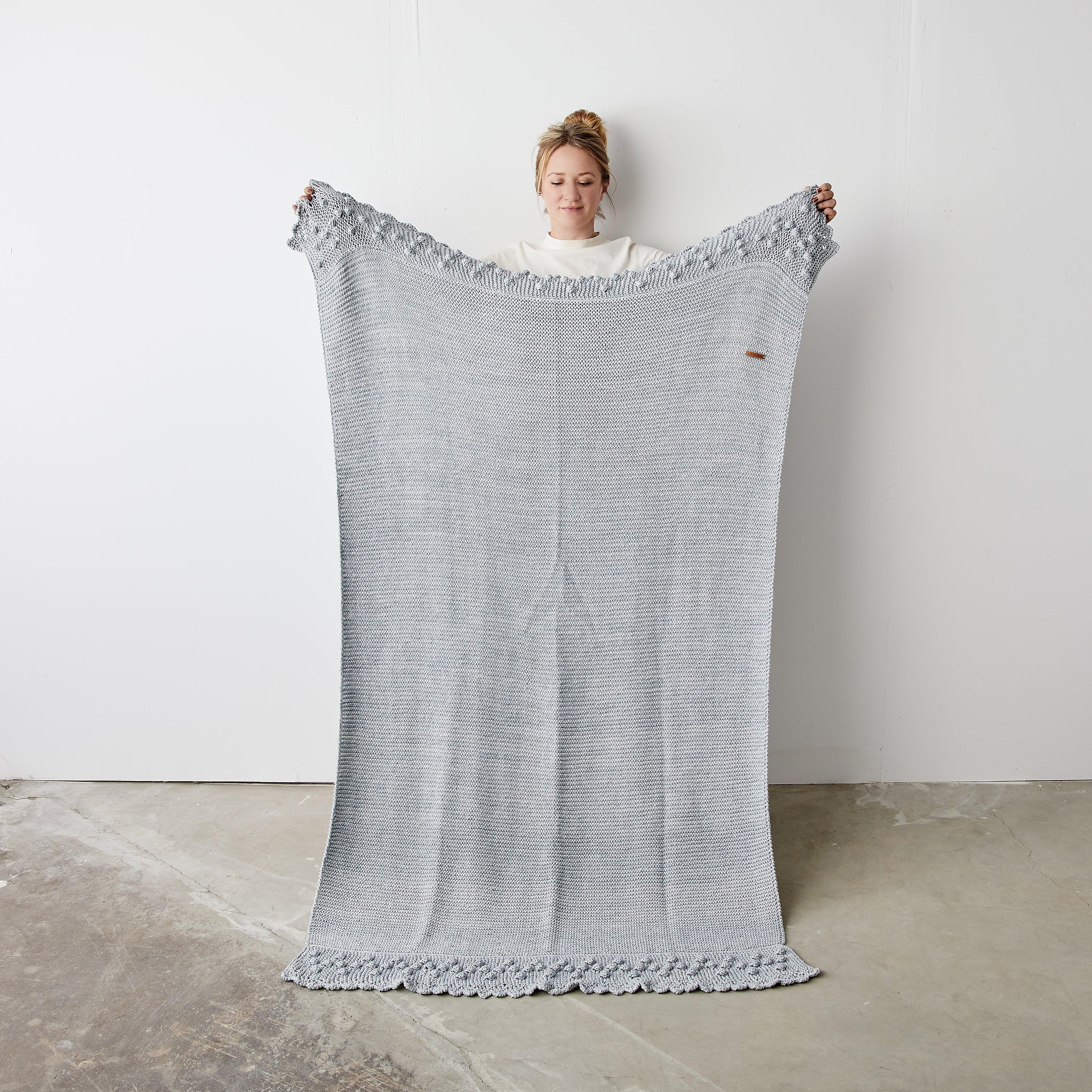 Bobble Lace Edged Eco-Cotton Throw Kanju Interiors