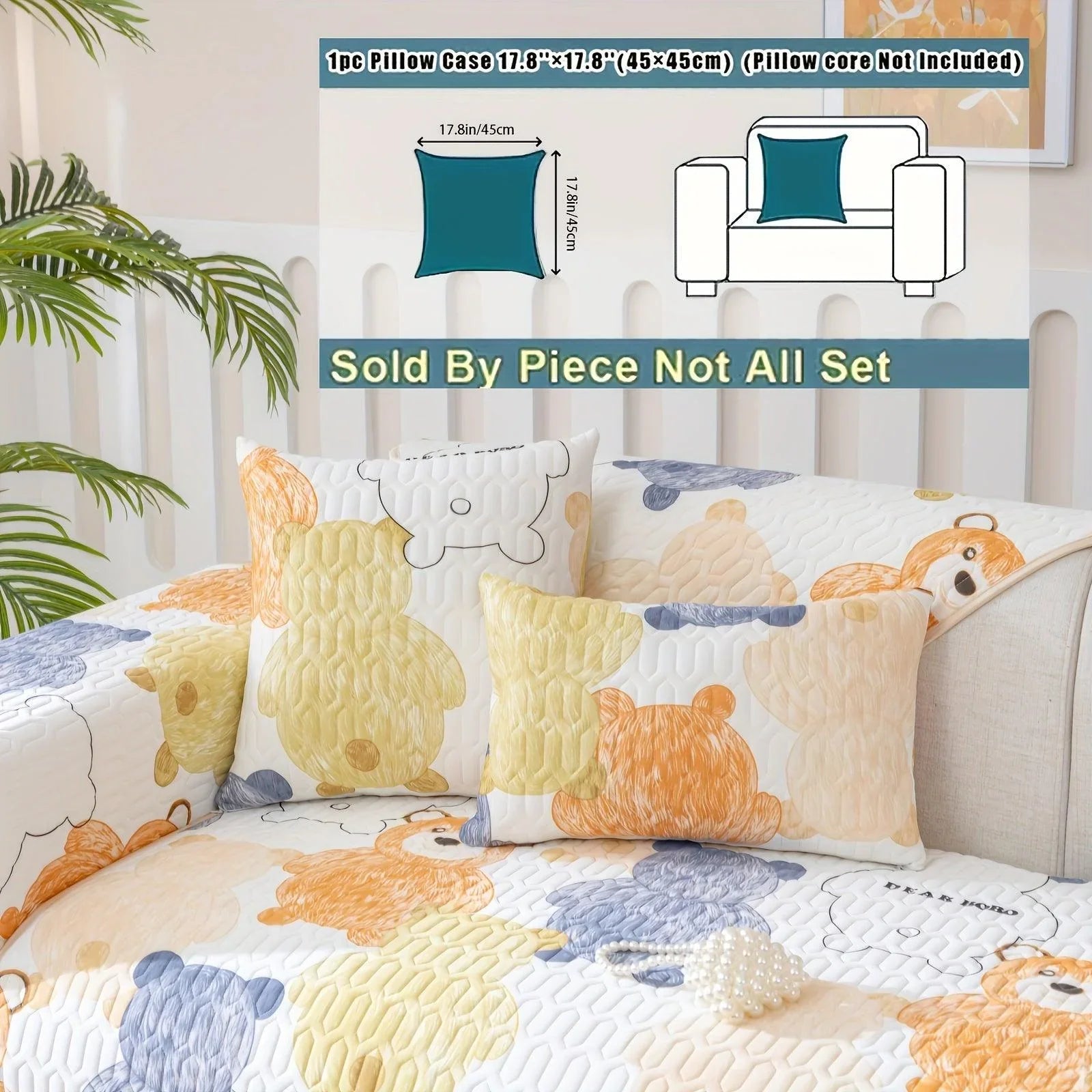 Bohemian Chic Ice Silk Sofa Cover | Extra Large Pet-friendly Slipcover, in-use display - House Of Avana
