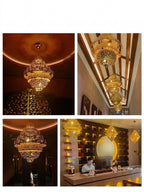 Bohemian Retro Golden Iron Chandelier Luxury Pendant Light